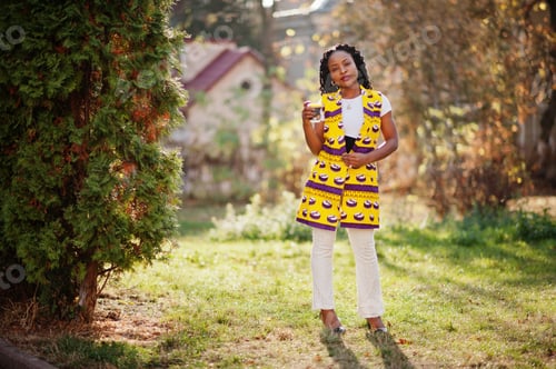 Preview: African woman in yellow