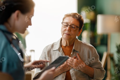 Preview: patient and a doctor talking