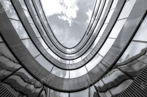 Preview: Low angle modern office building