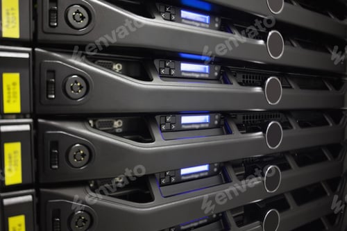 Preview: Close-Up Of A Server In A Box In The Hallway