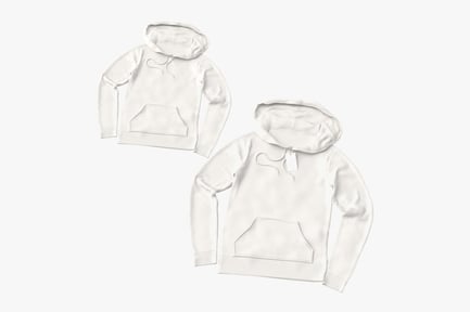 Preview: Female Hoodie, Laid Out Loose, Cotton Fabric