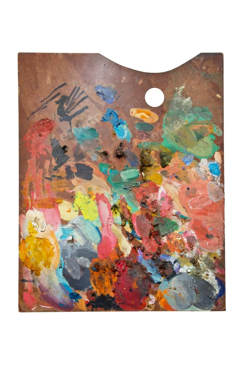 Preview: Palette with oil paint