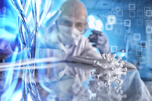 Preview: Syringe And Ampoule, Coronavirus Vaccine, Concept Medicine Vaccination Protection Covid 19