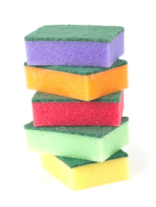 Preview: Sponges isolated on the white background