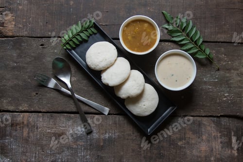 Preview: South Indian food idli and sambar