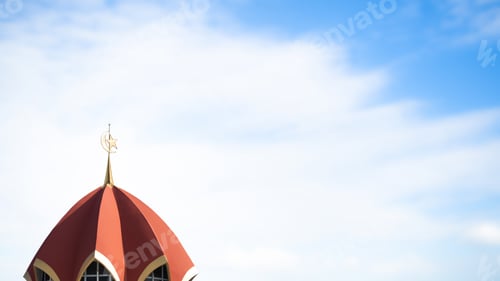 Preview: Mosque Dome Sheikh Ramadan Grand Uae on blue sky background