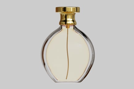 Preview: Elegant golden perfume bottle design