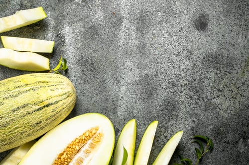 Preview: Fresh ripe sliced melon.