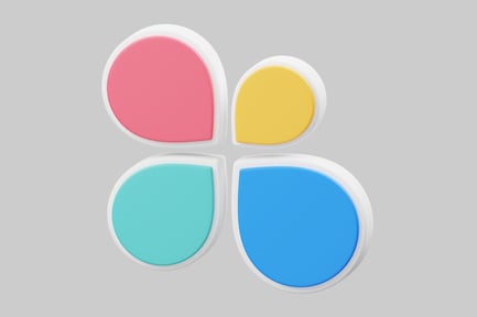 Preview: Abstract teamwork petals business icon