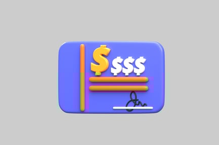 Preview: Cartoon finance check card asset