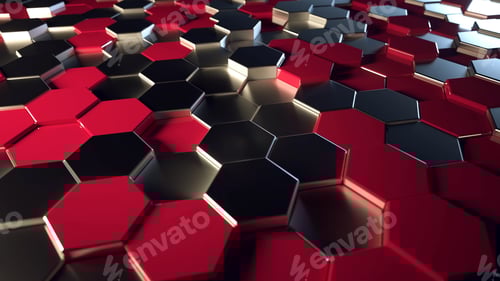 Preview: Hexagon Background Red