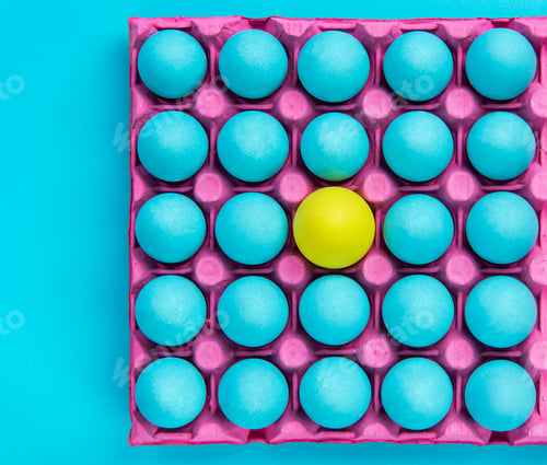 Preview: Creative pattern of pastel eggs,be yourself visual art