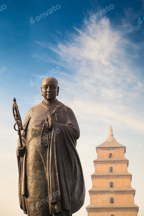 Preview: monk xuanzang statue