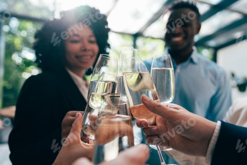 Preview: Businessmen and businesswomen making a corporate party