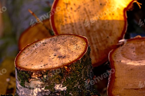 Preview: Harvested timber. Newly harvested timber - ready to use as firewood.