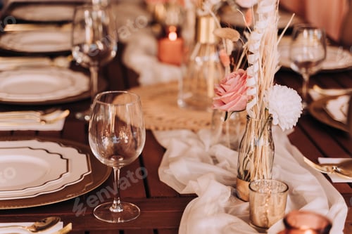 Preview: Candlelit Formal Table setting decor for event