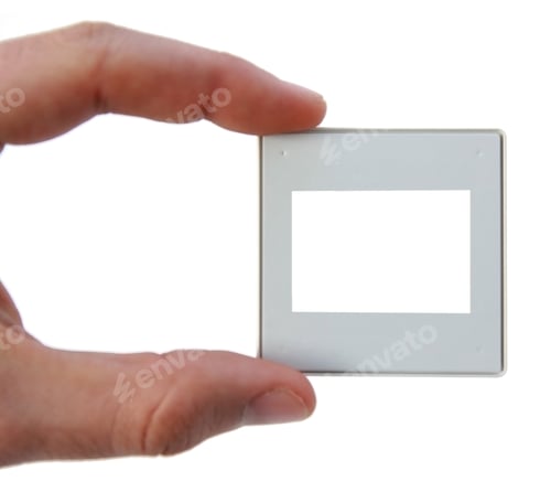 Preview: Photo frame for slide in hand.