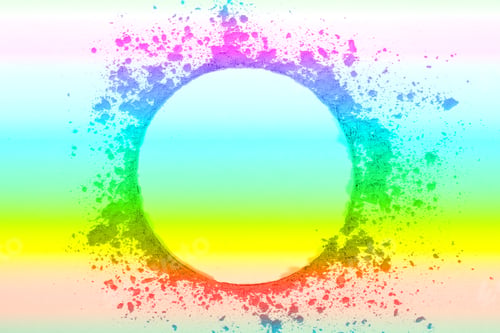 Preview: Bright Dry Paint On A White Background There Is A Place To Record