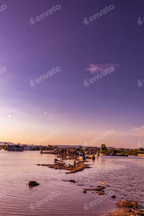 Preview: Lake Turkana Lodwar Kalokol Town Landscapes Waterscape Kenya East Africa