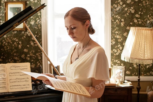 Preview: young girl playing the piano