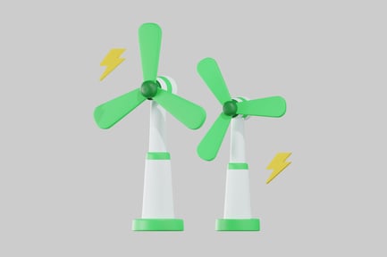 Preview: Green energy wind turbines set