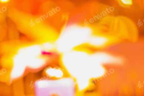 Preview: Nature Pattern- Light Bokeh Background. Celebratory Mood Magic Effect. Decorations Holiday- Design