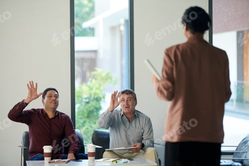 Preview: Business People Greeting Colleague
