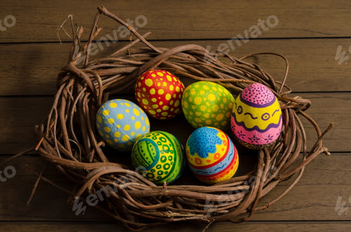 Preview: Colorful easter eggs