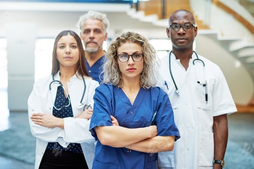 Preview: The medicine workers standing in a clinic