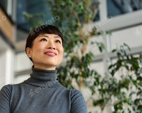 Preview: young business woman having a meeting in the office