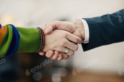 Preview: Colleagues Shaking Hands At Meeting