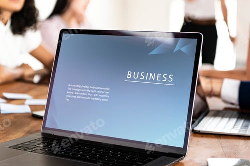 Preview: Laptop with a business graphic