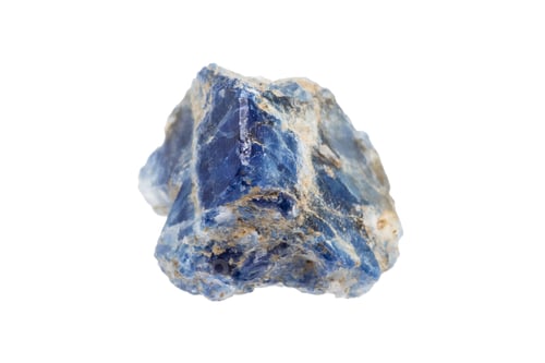 Preview: unpolished benitoite crystal mineral isolated