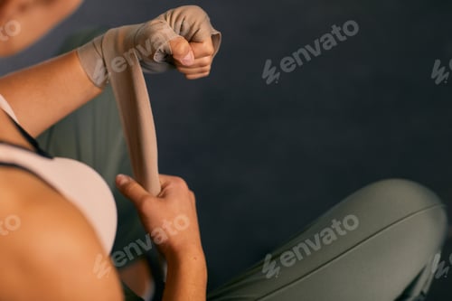 Preview: Young Female Boxer Getting Ready For Match