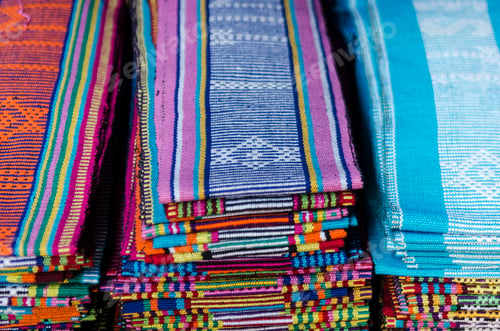 Preview: traditional woven tais fabric scarves in dili east timor leste