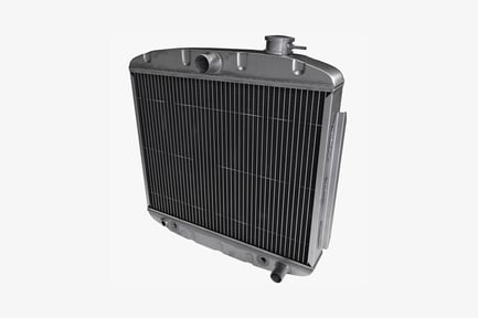 Preview: Aluminum radiator with gridded surface and control knob