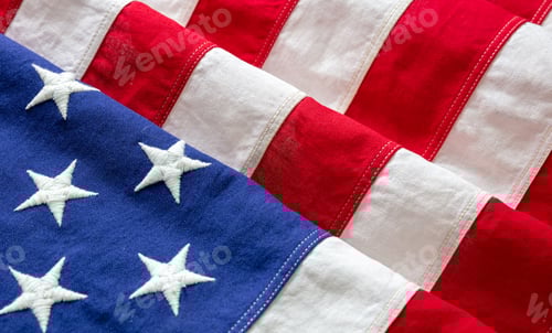 Preview: Stars and Stripes Fabric Detail Close Up