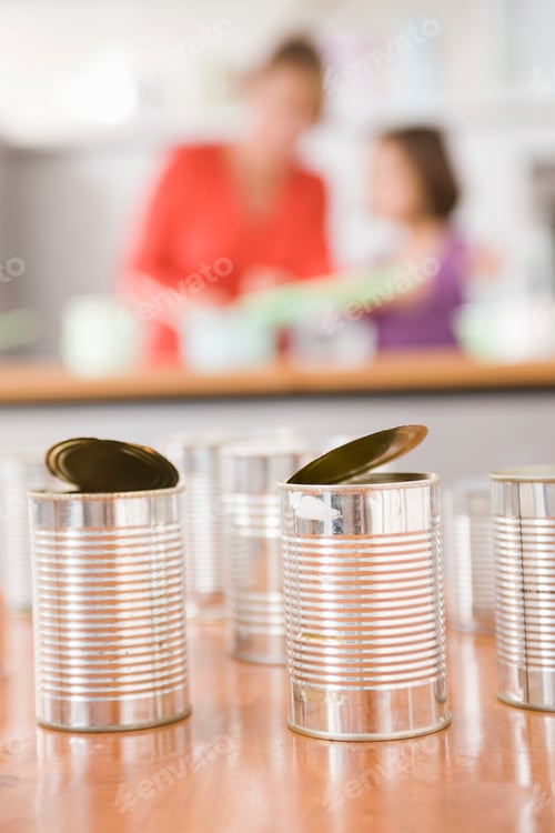 Preview: Still-life with used tins