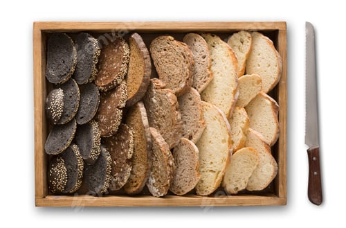 Preview: Bakery concept. Sliced bread gradient background