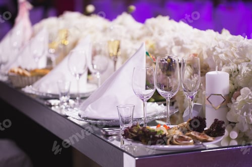Preview: A Grand restaurant and a ballroom in a luxury hotel. The interior design is executed in classical