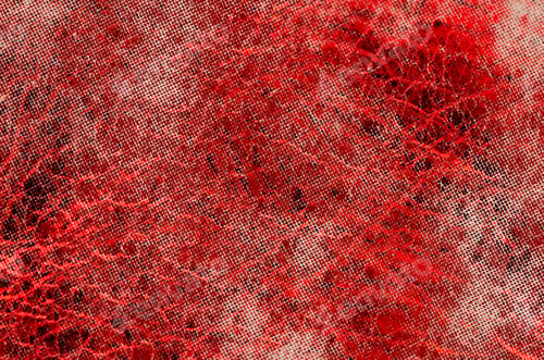 Preview: Aged red shiny leather texture. Abstract cracked background