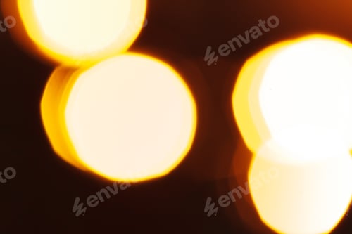 Preview: Bokeh light of holiday garland close up