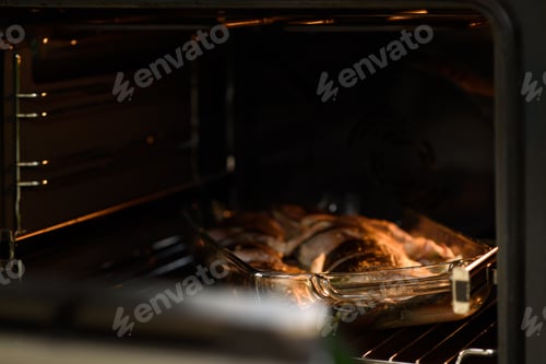 Preview: Baking fish in an electric oven.