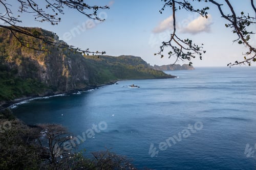 Preview: Aerial view of Baia dos Golfinhos (Dolphins Bay) - Fernando de Noronha, Pernambuco, Brazil