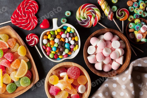 Preview: Colorful candies, jelly and marmalade
