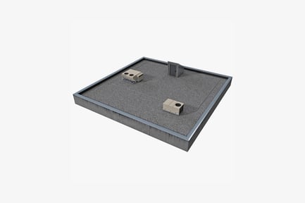 Preview: Concrete floor with rectangular units and access door