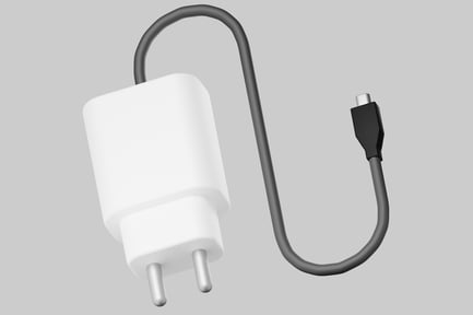 Preview: Electrical plug with black cord