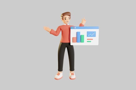 Preview: Cartoon business man presentation