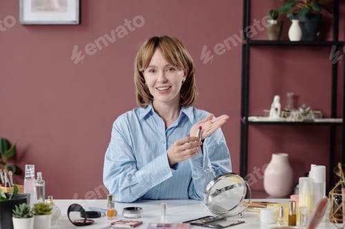 Preview: Woman Demonstrating Lipstick