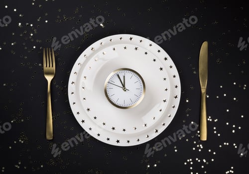 Preview: Christmas New Year Festive table setting